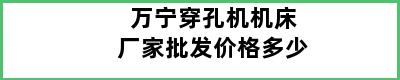 万宁穿孔机机床厂家批发价格多少