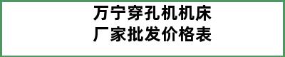 万宁穿孔机机床厂家批发价格表