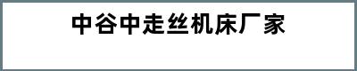 中谷中走丝机床厂家