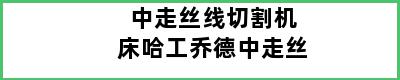 中走丝线切割机床哈工乔德中走丝