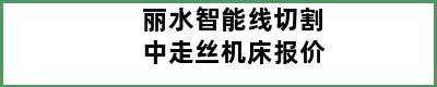 丽水智能线切割中走丝机床报价