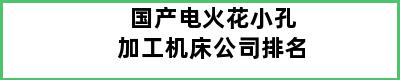 国产电火花小孔加工机床公司排名