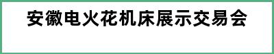 安徽电火花机床展示交易会