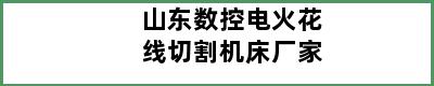 山东数控电火花线切割机床厂家