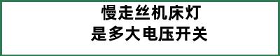 慢走丝机床灯是多大电压开关