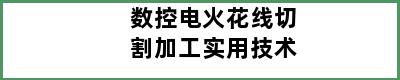 数控电火花线切割加工实用技术