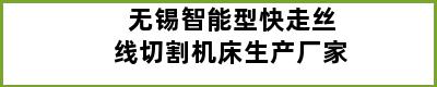 无锡智能型快走丝线切割机床生产厂家