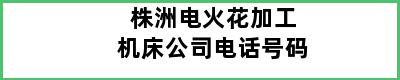 株洲电火花加工机床公司电话号码