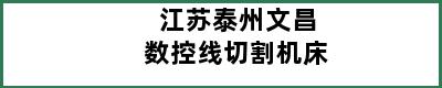 江苏泰州文昌数控线切割机床