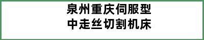 泉州重庆伺服型中走丝切割机床