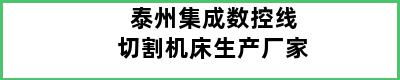 泰州集成数控线切割机床生产厂家