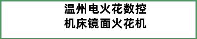 温州电火花数控机床镜面火花机