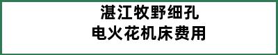 湛江牧野细孔电火花机床费用