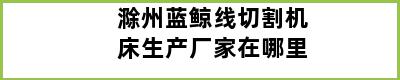 滁州蓝鲸线切割机床生产厂家在哪里