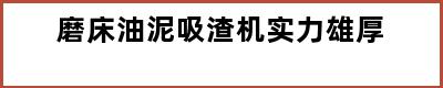 磨床油泥吸渣机实力雄厚