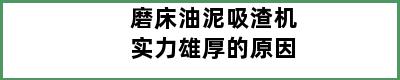 磨床油泥吸渣机实力雄厚的原因