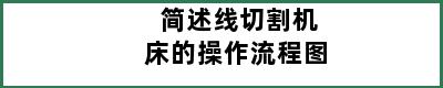 简述线切割机床的操作流程图