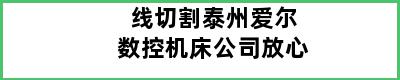 线切割泰州爱尔数控机床公司放心