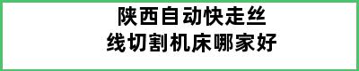 陕西自动快走丝线切割机床哪家好