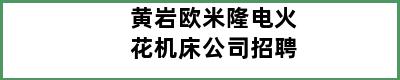 黄岩欧米隆电火花机床公司招聘